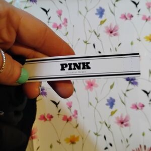 PINK Victoria's Secret White Tag with Red Accent